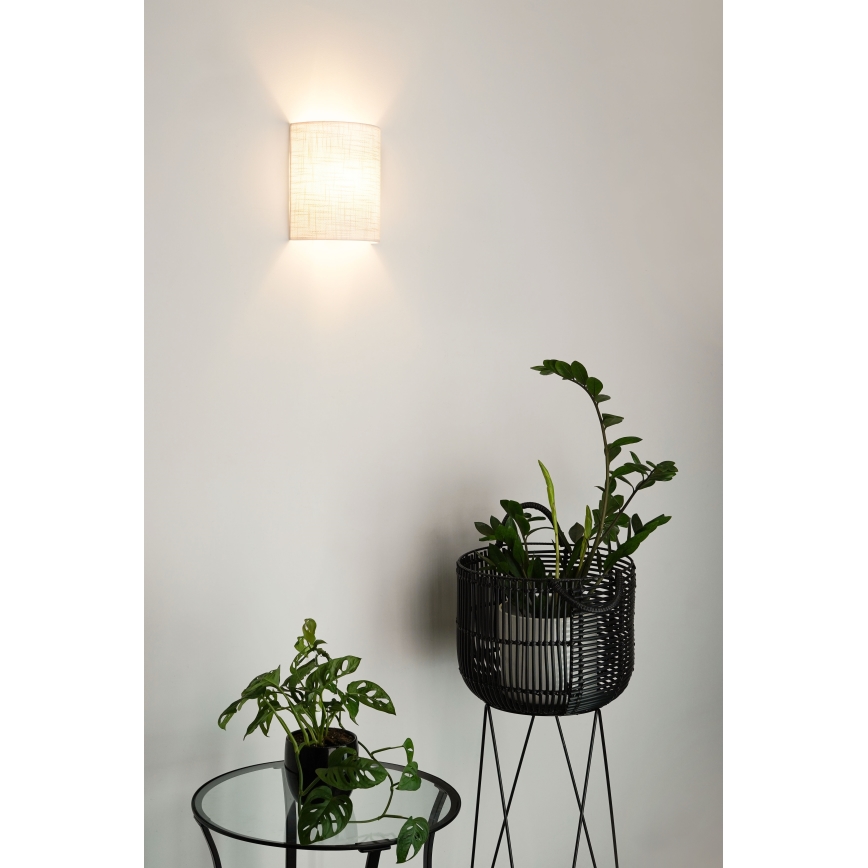 Brilagi - Sienas lampa SEMI CIRCLE 1xE27/15W/230V gaiši pelēka