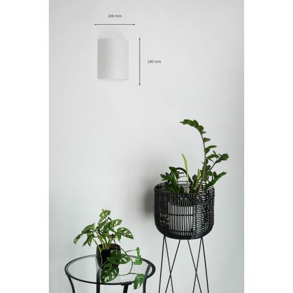 Brilagi - Sienas lampa SEMI CIRCLE 1xE27/15W/230V gaiši pelēka