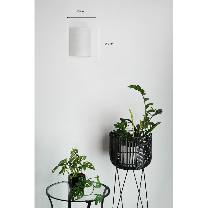 Brilagi - Sienas lampa SEMI CIRCLE 1xE27/15W/230V gaiši pelēka