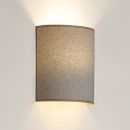 Brilagi - Sienas lampa SEMI CIRCLE 1xE27/15W/230V gaiši pelēka