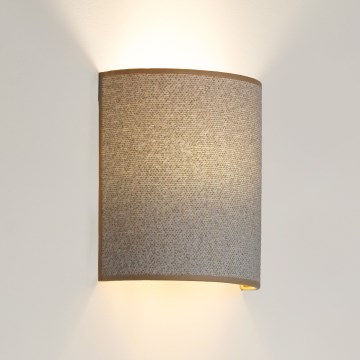 Brilagi - Sienas lampa SEMI CIRCLE 1xE27/15W/230V gaiši pelēka