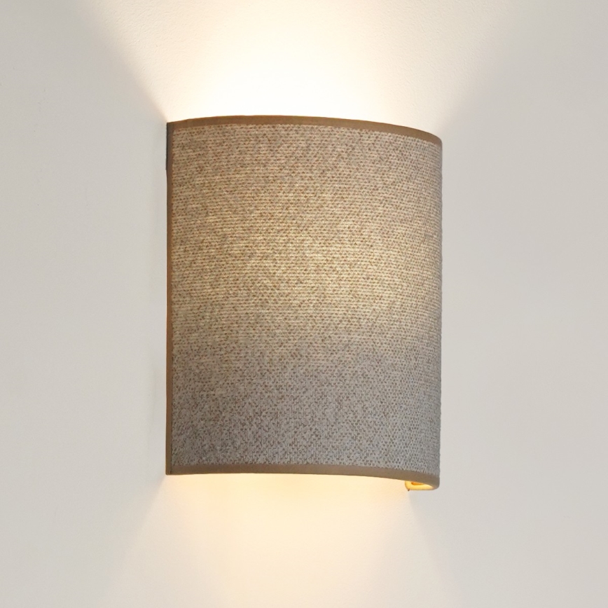 Brilagi - Sienas lampa SEMI CIRCLE 1xE27/15W/230V gaiši pelēka
