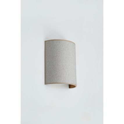 Brilagi - Sienas lampa SEMI CIRCLE 1xE27/15W/230V gaiši pelēka
