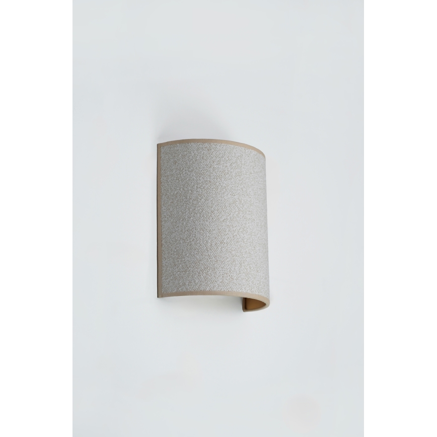 Brilagi - Sienas lampa SEMI CIRCLE 1xE27/15W/230V gaiši pelēka