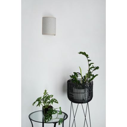 Brilagi - Sienas lampa SEMI CIRCLE 1xE27/15W/230V gaiši pelēka
