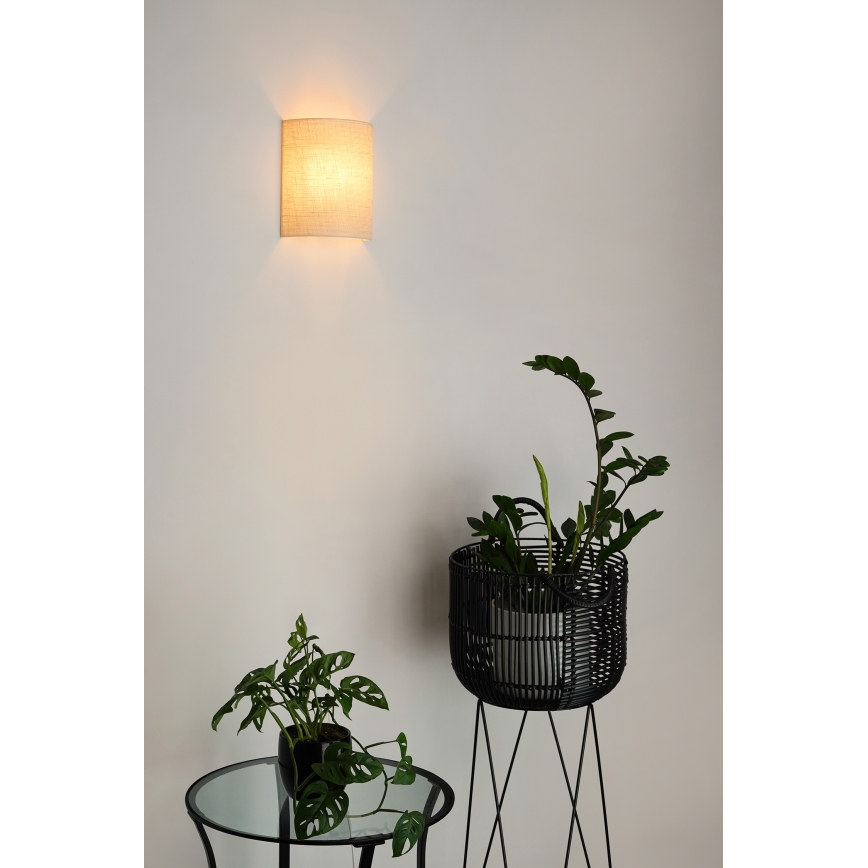 Brilagi - Sienas lampa SEMI CIRCLE 1xE27/15W/230V krēmkrāsa