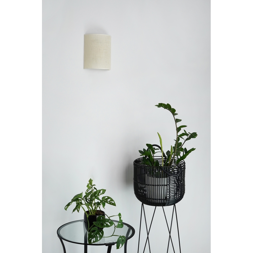 Brilagi - Sienas lampa SEMI CIRCLE 1xE27/15W/230V krēmkrāsa