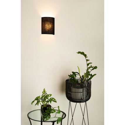 Brilagi - Sienas lampa SEMI CIRCLE 1xE27/15W/230V melna