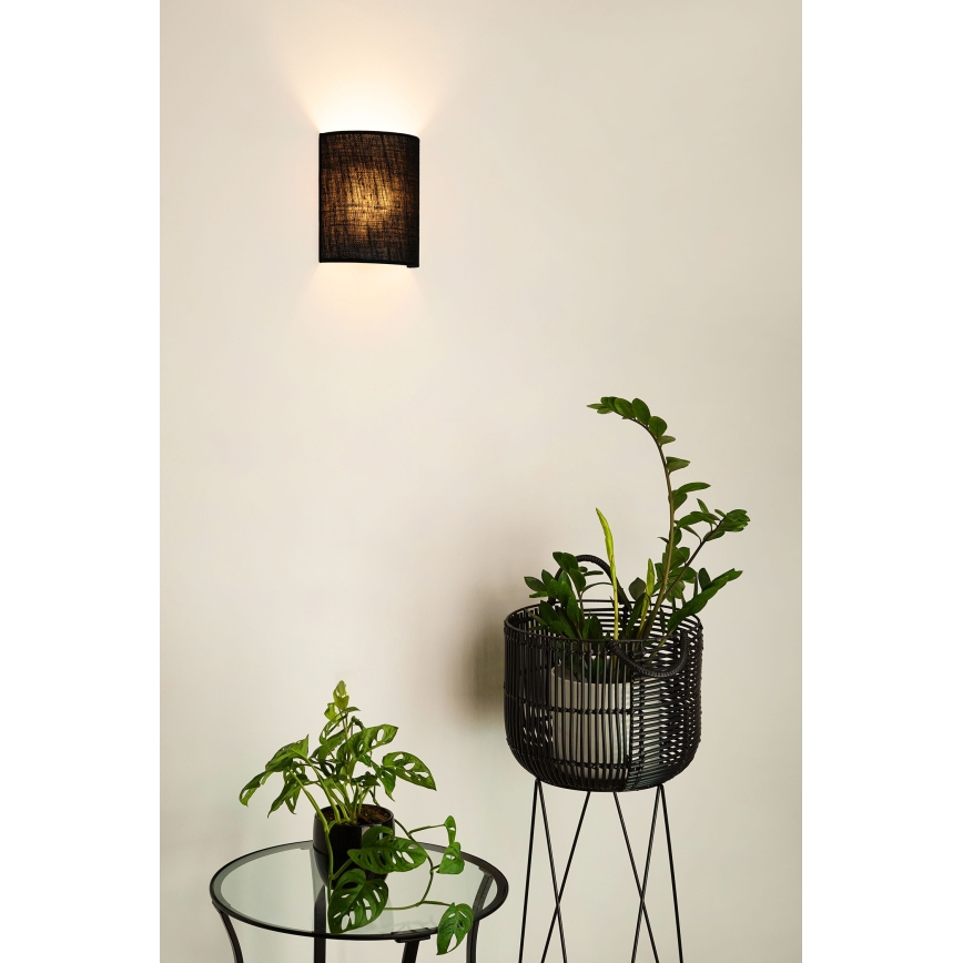 Brilagi - Sienas lampa SEMI CIRCLE 1xE27/15W/230V melna