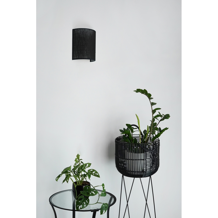 Brilagi - Sienas lampa SEMI CIRCLE 1xE27/15W/230V melna