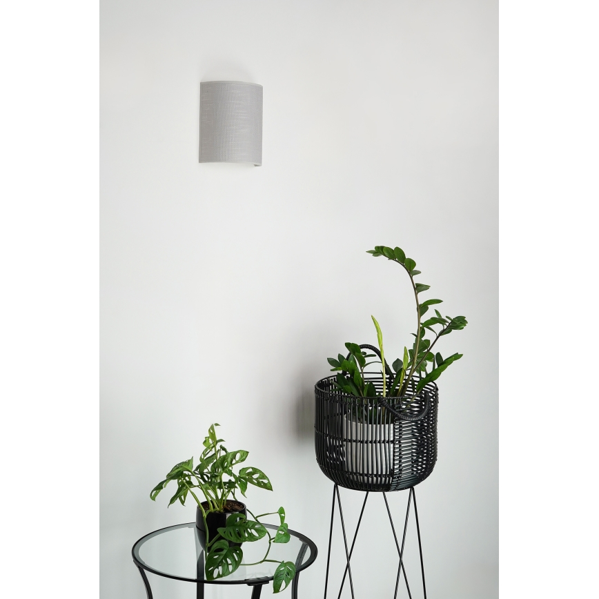 Brilagi - Sienas lampa SEMI CIRCLE 1xE27/15W/230V pelēka