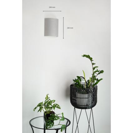 Brilagi - Sienas lampa SEMI CIRCLE 1xE27/15W/230V pelēka