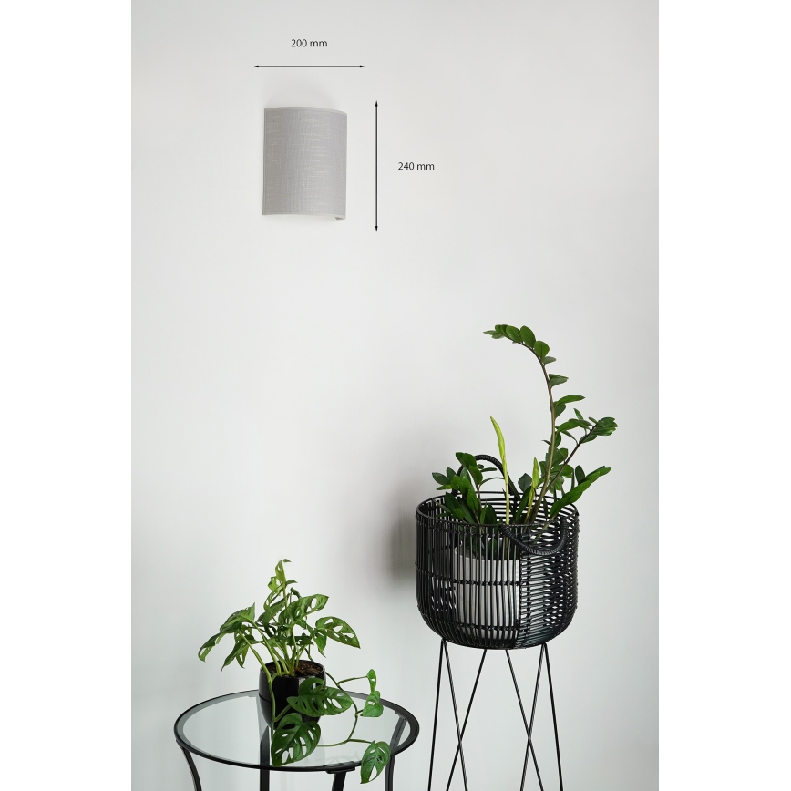 Brilagi - Sienas lampa SEMI CIRCLE 1xE27/15W/230V pelēka