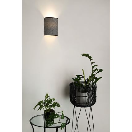 Brilagi - Sienas lampa SEMI CIRCLE 1xE27/15W/230V pelēka