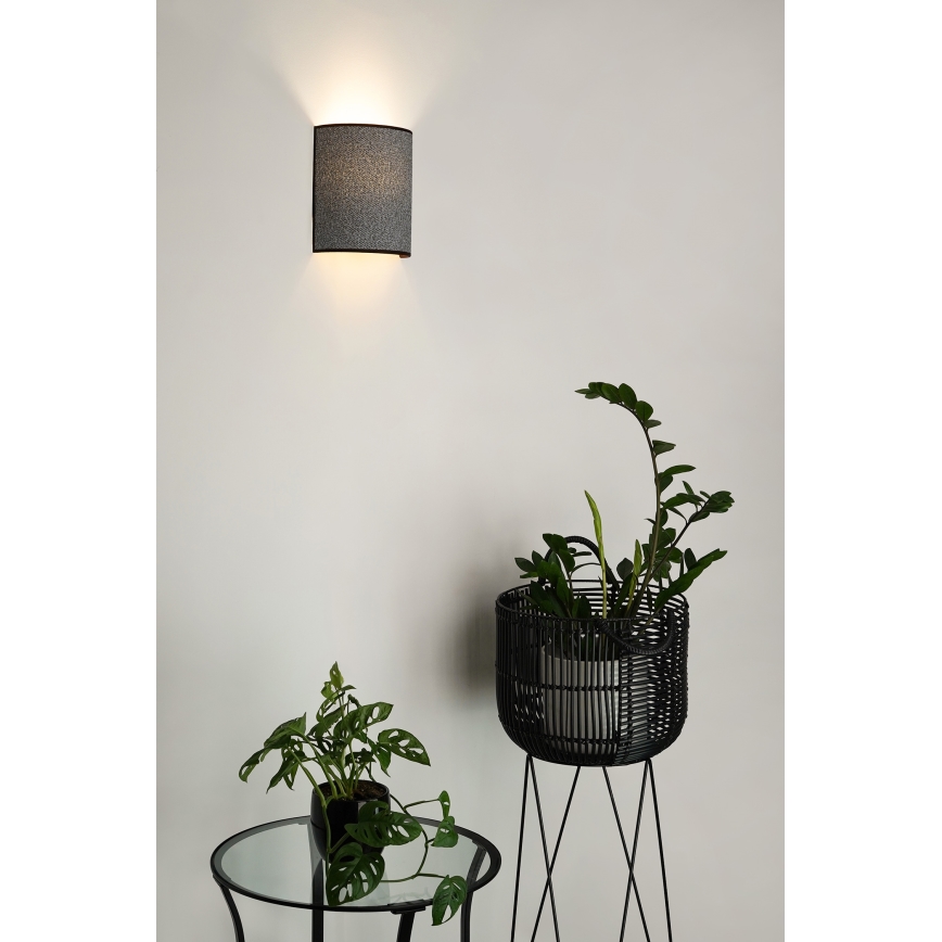 Brilagi - Sienas lampa SEMI CIRCLE 1xE27/15W/230V pelēka