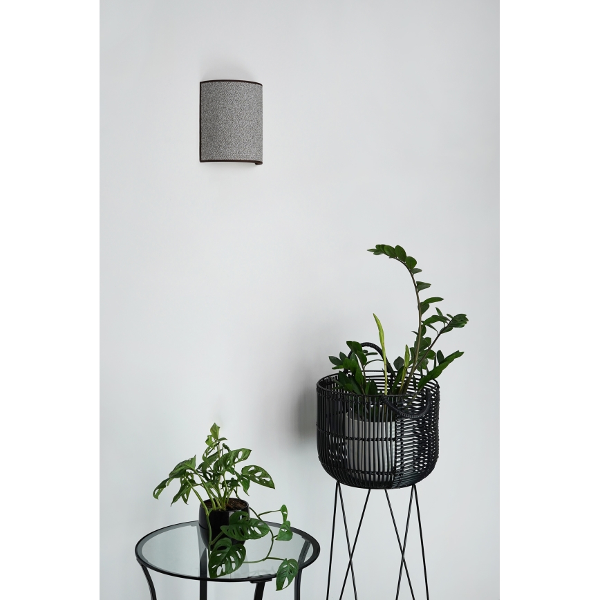 Brilagi - Sienas lampa SEMI CIRCLE 1xE27/15W/230V pelēka