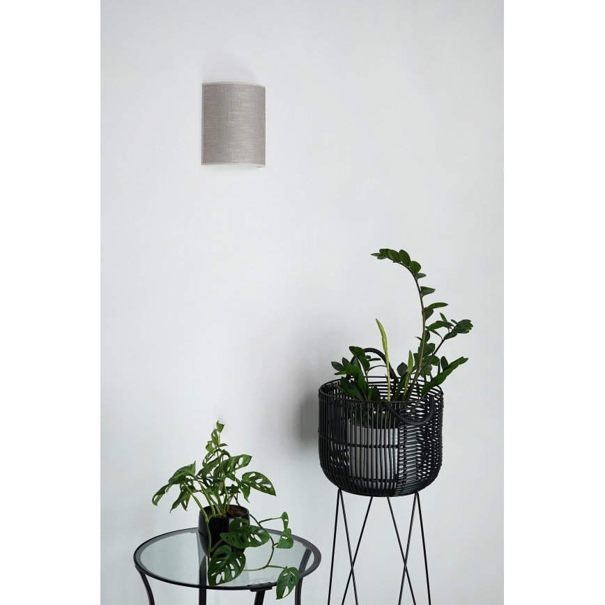 Brilagi - Sienas lampa SEMI CIRCLE 1xE27/15W/230V tumši pelēka