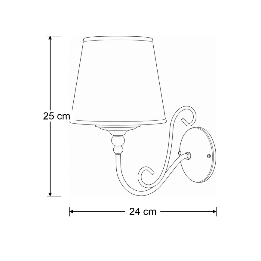 BRILAGI - Sienas lampa SONIA 1xE27/15W/230V krēmkrāsaina/patina