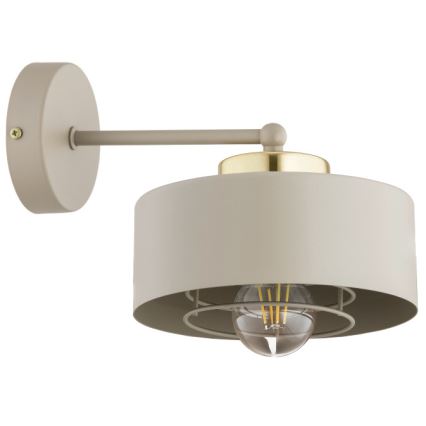 Brilagi - Sienas lampa SPRING 1xE27/60W/230V bēša/zelta
