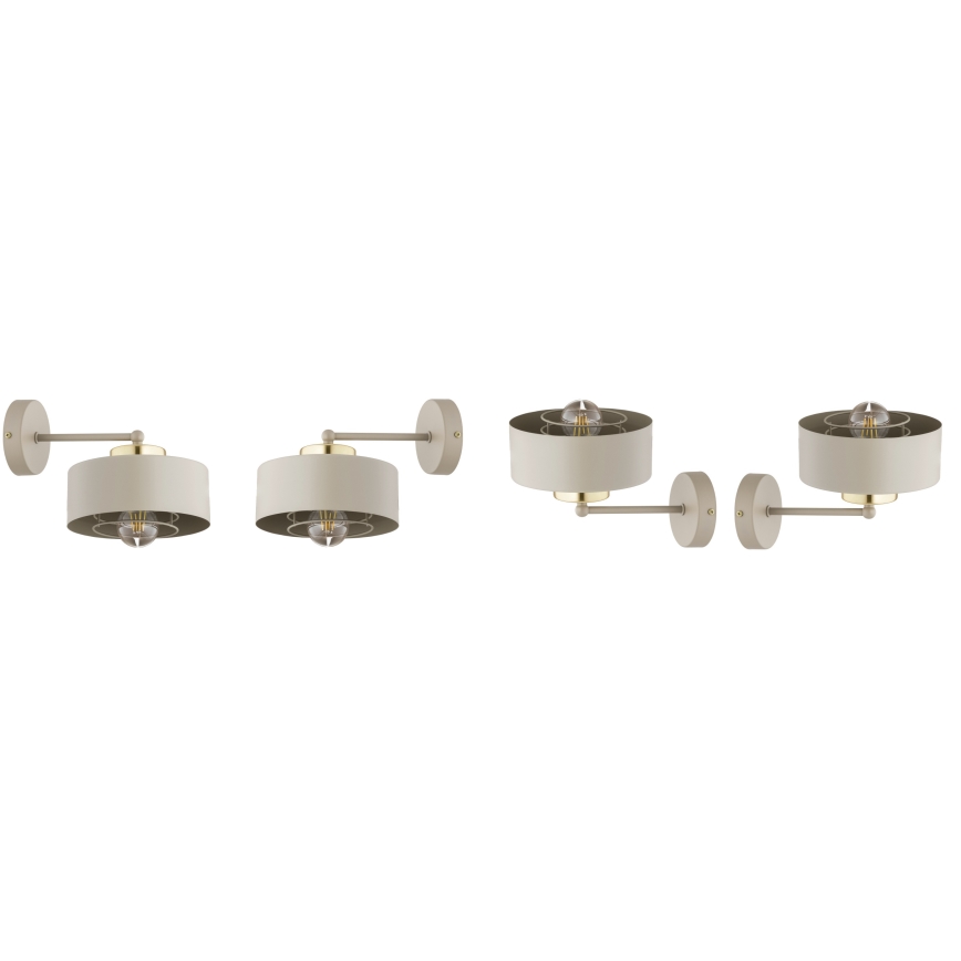 Brilagi - Sienas lampa SPRING 1xE27/60W/230V bēša/zelta