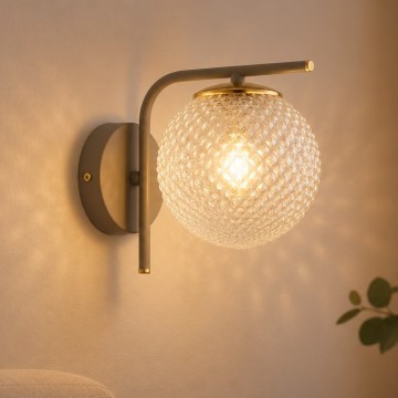 BRILAGI - Sienas lampa STELLA 1xE27/60W/230V bēša/zelta