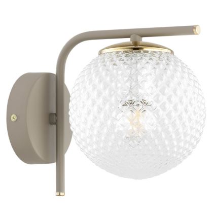 BRILAGI - Sienas lampa STELLA 1xE27/60W/230V bēša/zelta