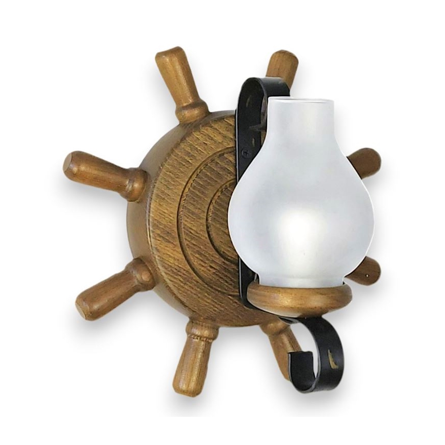 Brilagi - Sienas lampa TIMONA 1xE14/40W/230V dižskābardis/rieksts