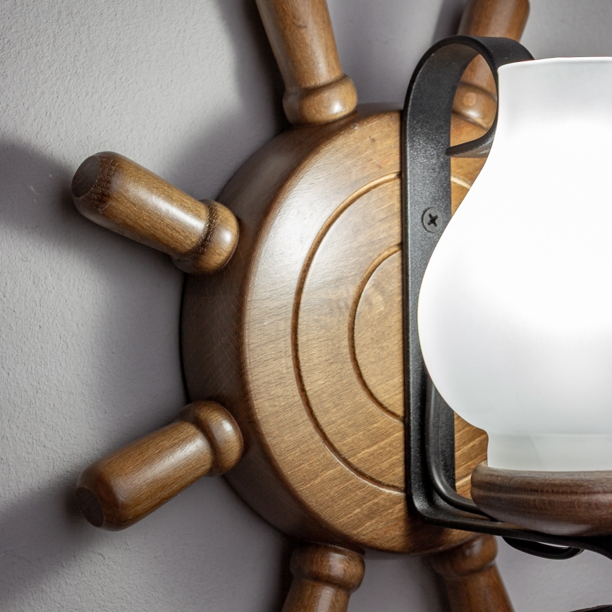 Brilagi - Sienas lampa TIMONA 1xE14/40W/230V dižskābardis/rieksts