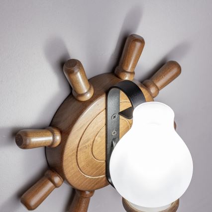 Brilagi - Sienas lampa TIMONA 1xE14/40W/230V dižskābardis/rieksts