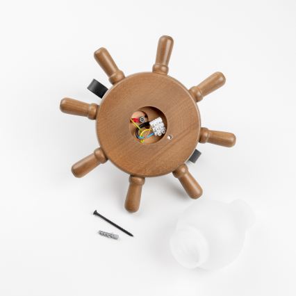 Brilagi - Sienas lampa TIMONA 1xE14/40W/230V dižskābardis/rieksts