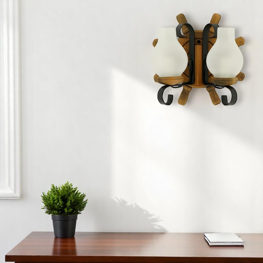 Brilagi - Sienas lampa TIMONA 2xE14/40W/230V dižskābardis
