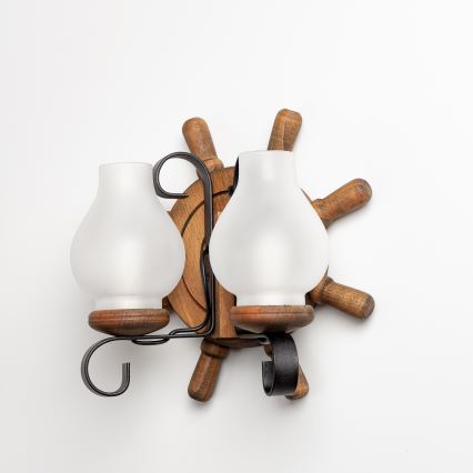 Brilagi - Sienas lampa TIMONA 2xE14/40W/230V dižskābardis