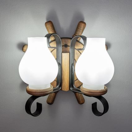 Brilagi - Sienas lampa TIMONA 2xE14/40W/230V dižskābardis