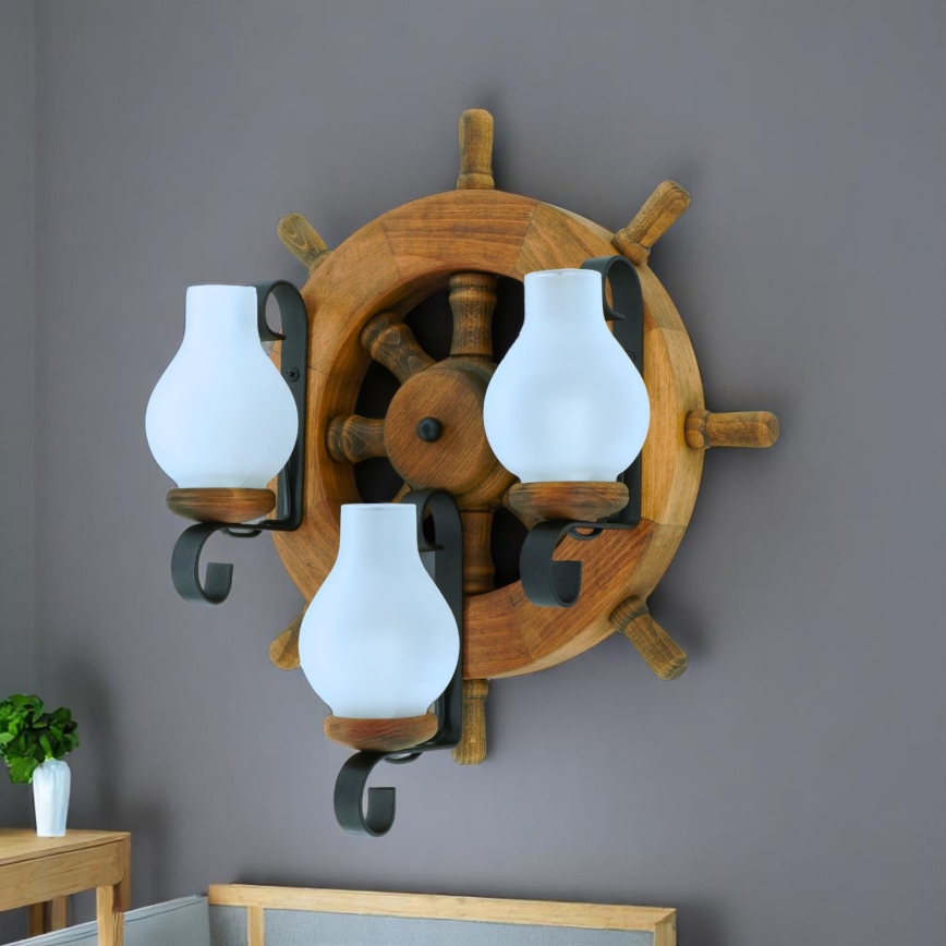 Brilagi - Sienas lampa TIMONA 3xE14/40W/230V dižskābardis