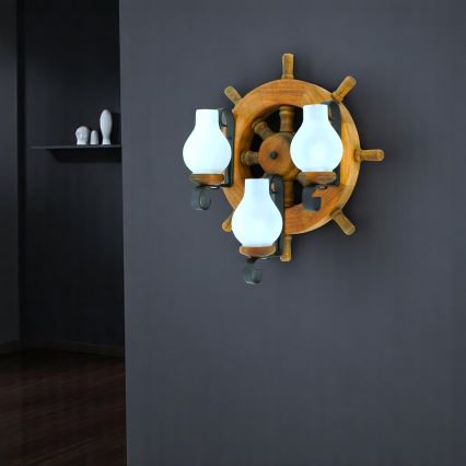 Brilagi - Sienas lampa TIMONA 3xE14/40W/230V dižskābardis