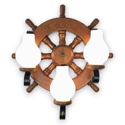 Brilagi - Sienas lampa TIMONA 3xE14/40W/230V dižskābardis/rieksts