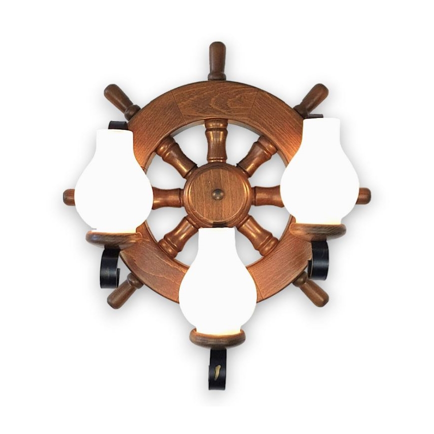 Brilagi - Sienas lampa TIMONA 3xE14/40W/230V dižskābardis/rieksts