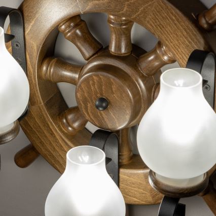 Brilagi - Sienas lampa TIMONA 3xE14/40W/230V dižskābardis/rieksts