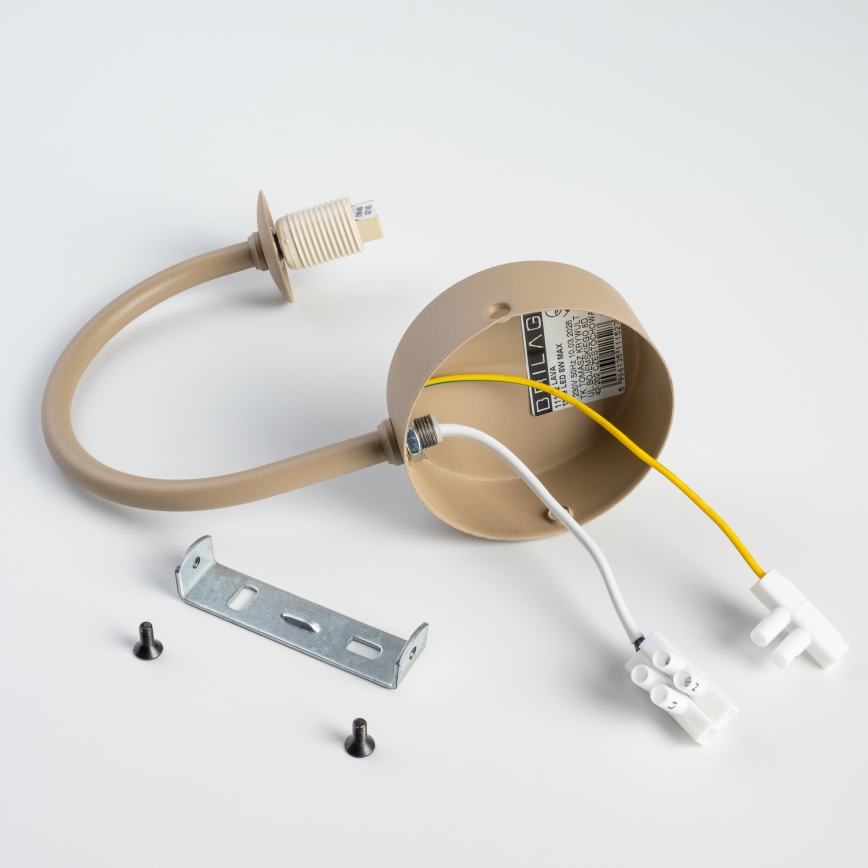 BRILAGI - Sienas lampa VULCANO 1xG9/8W/230V bēša/dūmainā bēša