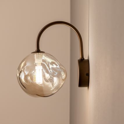 BRILAGI - Sienas lampa VULCANO 1xG9/8W/230V, bronzas/dūmakaini bēšas krāsas