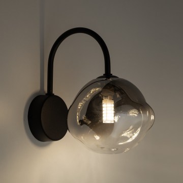 Brilagi - Sienas lampa VULCANO 1xG9/8W/230V melna/dūmakaini melna