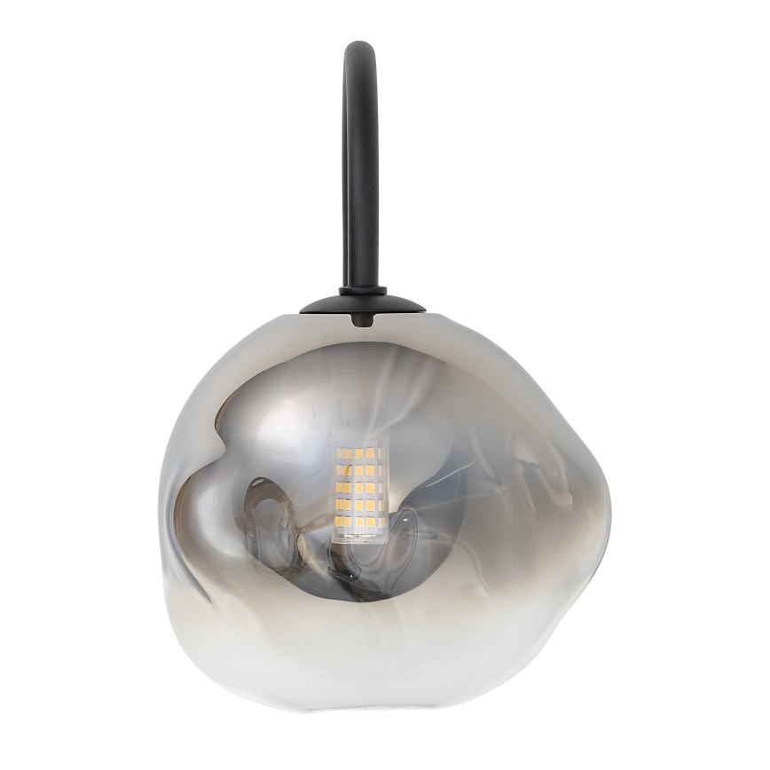 Brilagi - Sienas lampa VULCANO 1xG9/8W/230V melna/dūmakaini melna