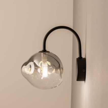 BRILAGI - Sienas lampa VULCANO 1xG9/8W/230V melna/dūmakaini melna