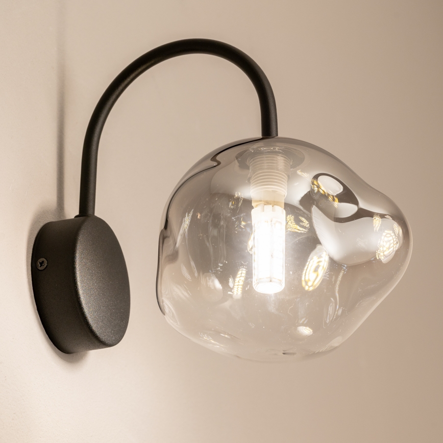 BRILAGI - Sienas lampa VULCANO 1xG9/8W/230V melna/dūmakaini melna