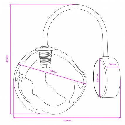 BRILAGI - Sienas lampa VULCANO 1xG9/8W/230V melna/dūmakaini melna
