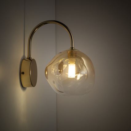 Brilagi - Sienas lampa VULCANO 1xG9/8W/230V zelta/dūmota bēša