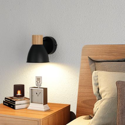 Brilagi - Sienas prožektors ODENSE 1xE14/10W/230V kaučuka koks/melns