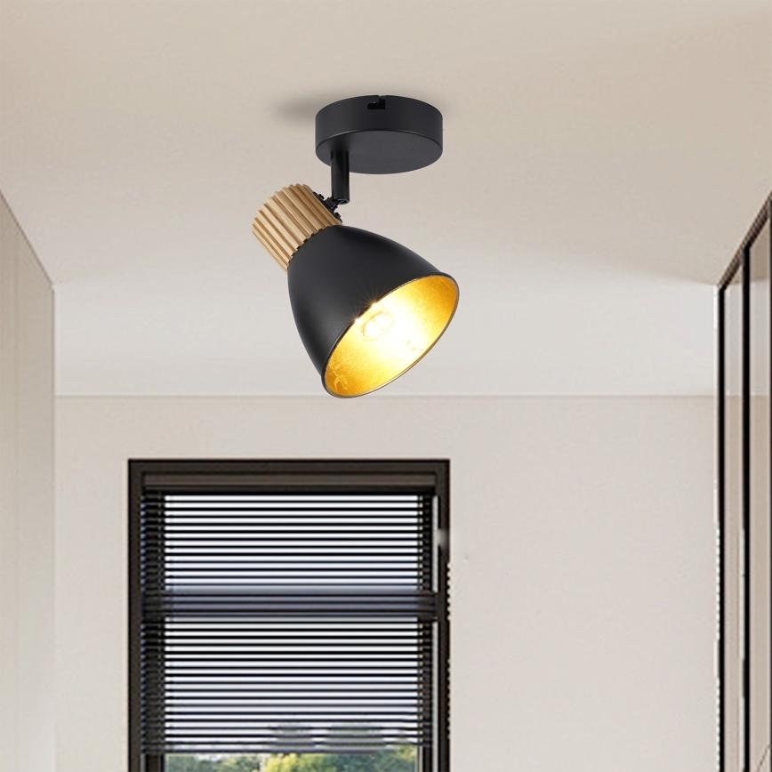 Brilagi - Sienas prožektors ODENSE 1xE14/10W/230V kaučuka koks/melns