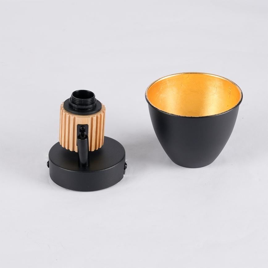 Brilagi - sienas punktgaismeklis ODENSE 1xE14/10W/230V koks/melns