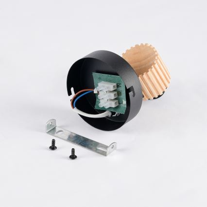 Brilagi - sienas punktgaismeklis ODENSE 1xE14/10W/230V koks/melns